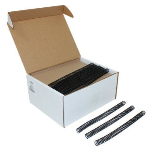 17mm Black 4:1 Pitch Spiral Binding Coil - 100pk