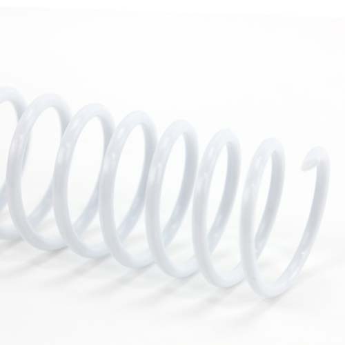 17mm White 4:1 Pitch Spiral Binding Coil - 100pk