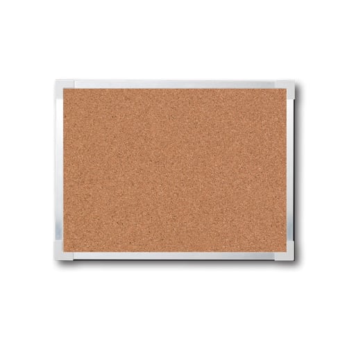 36" x 48" Aluminum Framed Natural Cork Board