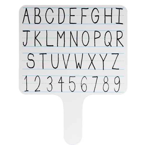 Two-Sided Rectangular Dry-Erase Writing Paddles