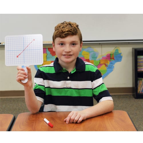 Two-Sided Rectangular Dry-Erase Graphing Paddles - 24pk