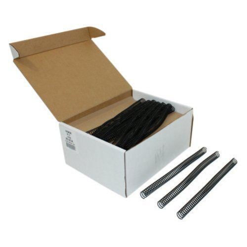 18mm Black 4:1 Pitch Spiral Binding Coil - 100pk