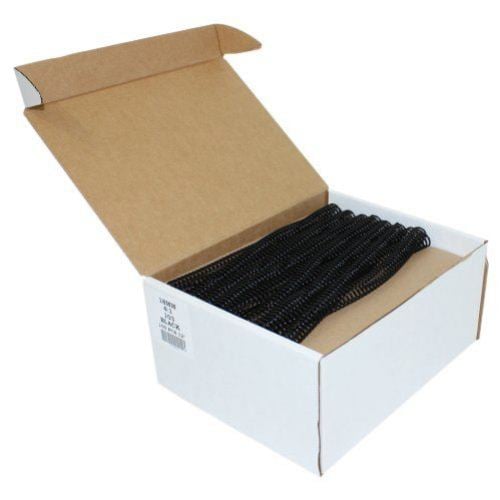 18mm Black 4:1 Pitch Spiral Binding Coil - 100pk