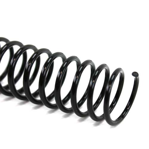 18mm Black 4:1 Pitch Spiral Binding Coil - 100pk