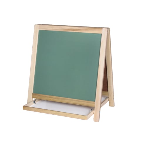 19.5" x 18" Magnetic Dry-Erase/Chalkboard Tabletop Children's Easel
