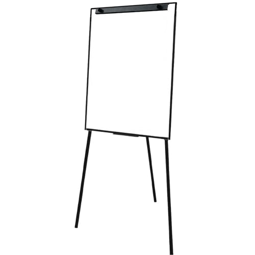 71" x 27" Black Adjustable Tripod Dry-Erase Easel - 19110