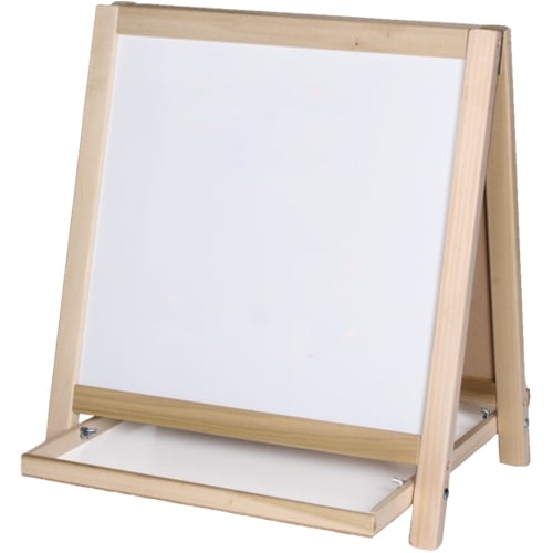 Two-Sided Magnetic Dry-Erase Table Top Easel with Wood Frame - 19306