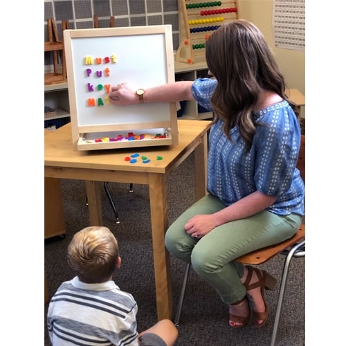 Two-Sided Magnetic Dry-Erase Table Top Easel with Wood Frame - 19306