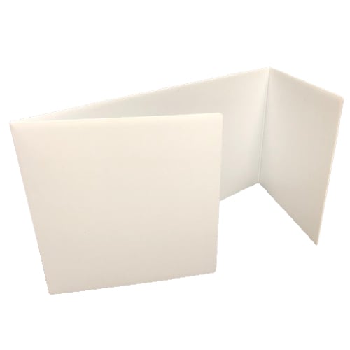 12" x 48" White Corrugated Plastic Study Carrels - 24pk
