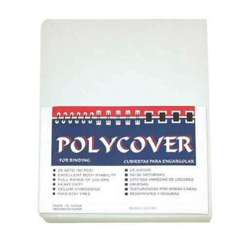 19mil Clear Leather Grain Poly Covers