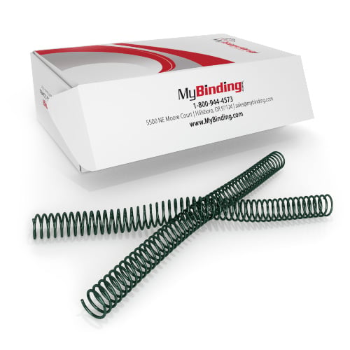 19mm Dark Green 4:1 Pitch Spiral Binding Coil - 100pk