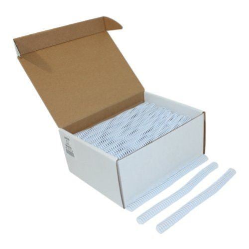 19mm White 4:1 Pitch Spiral Binding Coil - 100pk