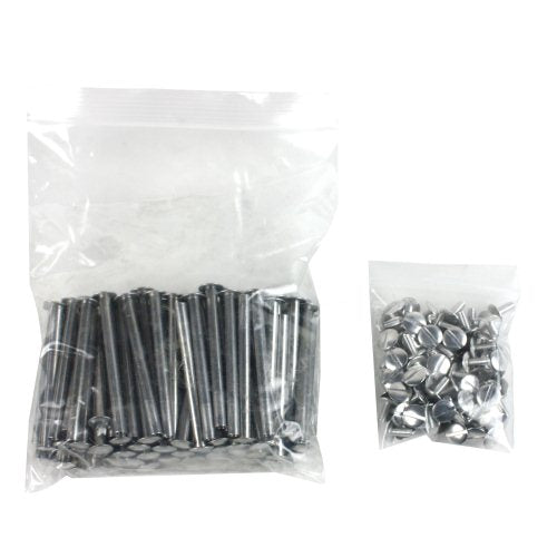 2-1/2" Silver Aluminum Screw Posts - 100pk