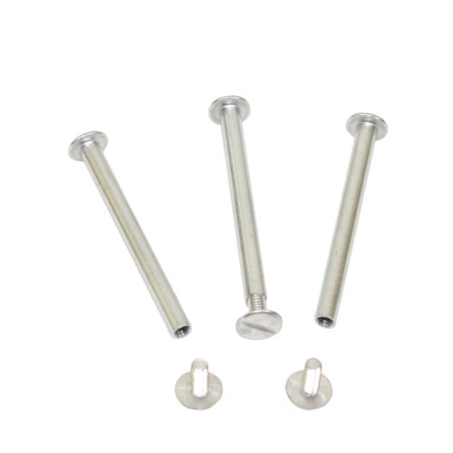 2-1/4" Silver Aluminum Screw Posts - 100pk