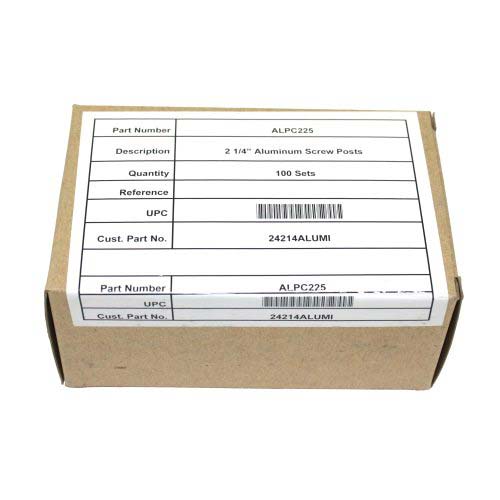 2-1/4" Silver Aluminum Screw Posts - 100pk