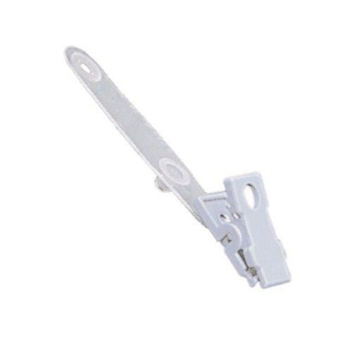 2-1/4" Frosted Plastic Straps with White 1-Hole Clips - 100pk - Clearance Sale