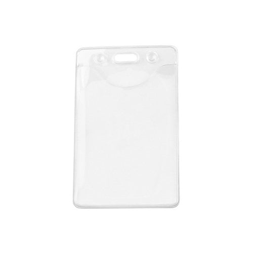 Clear Vinyl Eco-Friendly Badge Holders with Slot/Chain Holes - 100pk