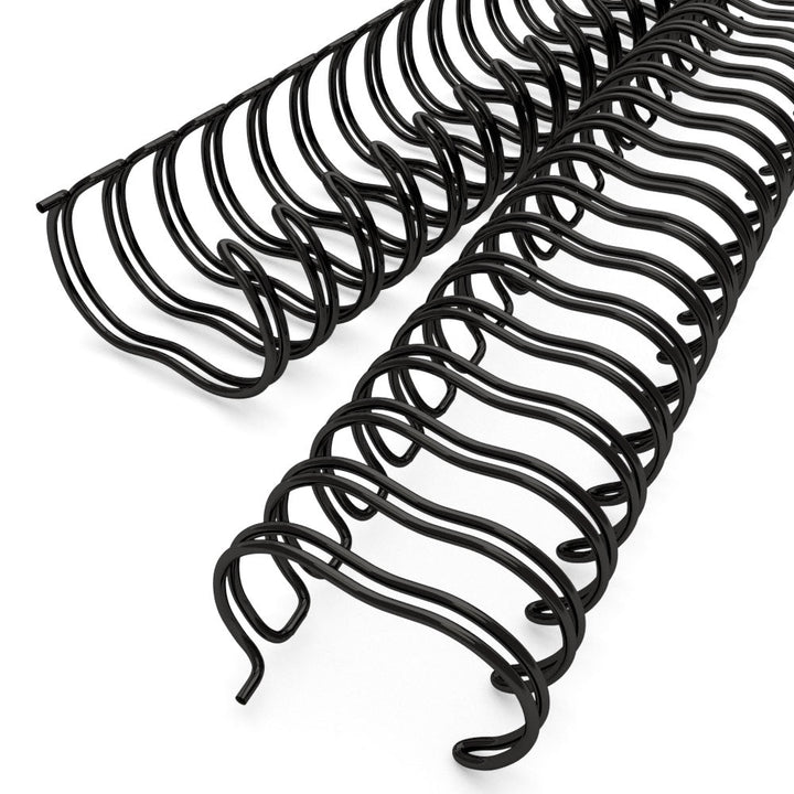 Black 1" 2:1 Pitch Twin Loop Wire - 50pk