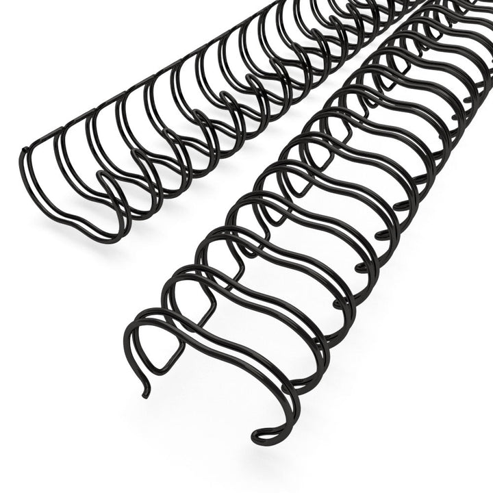 Black 3/4" 2:1 Pitch Twin Loop Wire - 50pk
