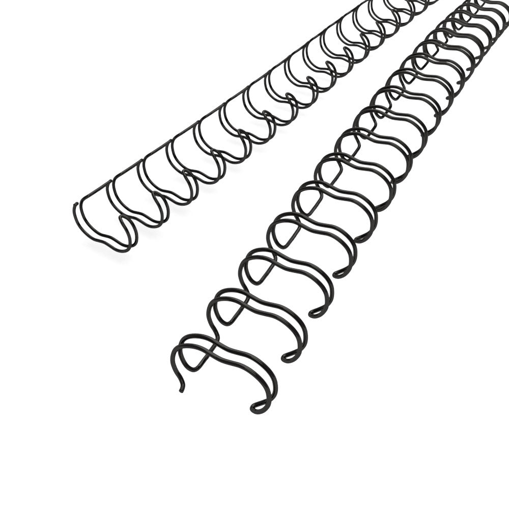 Black 3/8" 2:1 Pitch Twin Loop Wire - 100pk