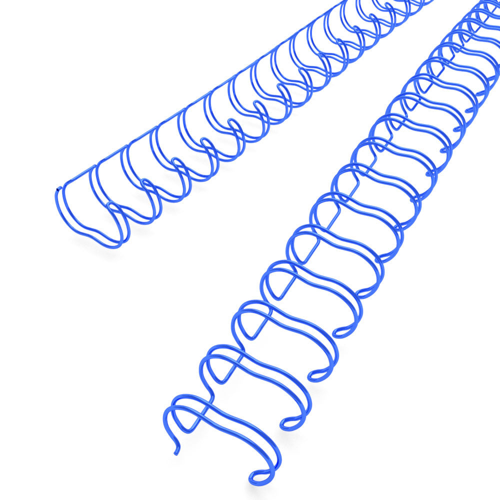 Blue 9/16" 2:1 Pitch Twin Loop Wire - 100pk