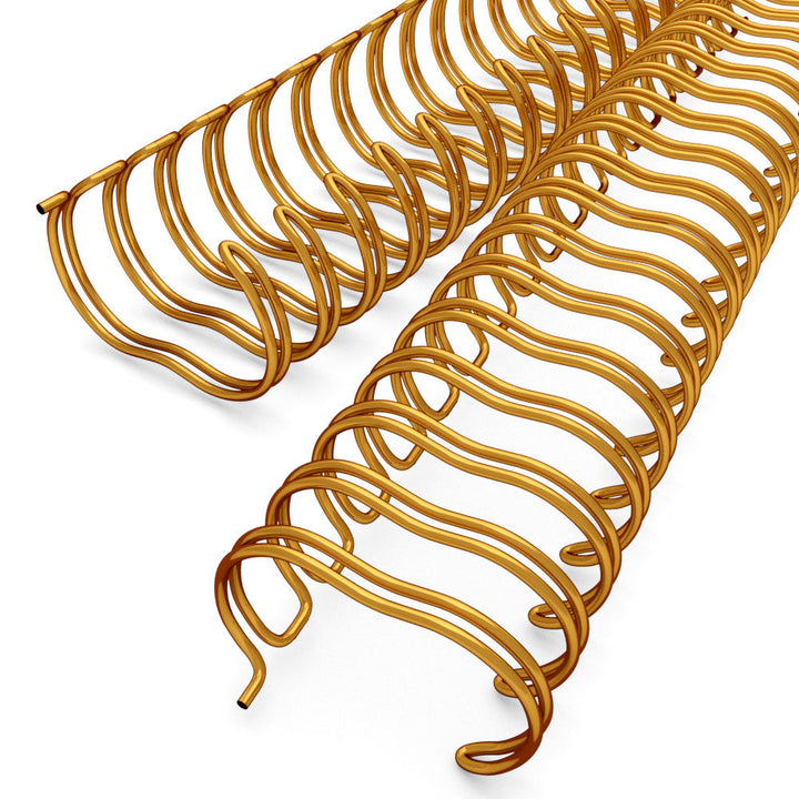 Gold 1-1/4" 2:1 Pitch Twin Loop Wire - 100pk