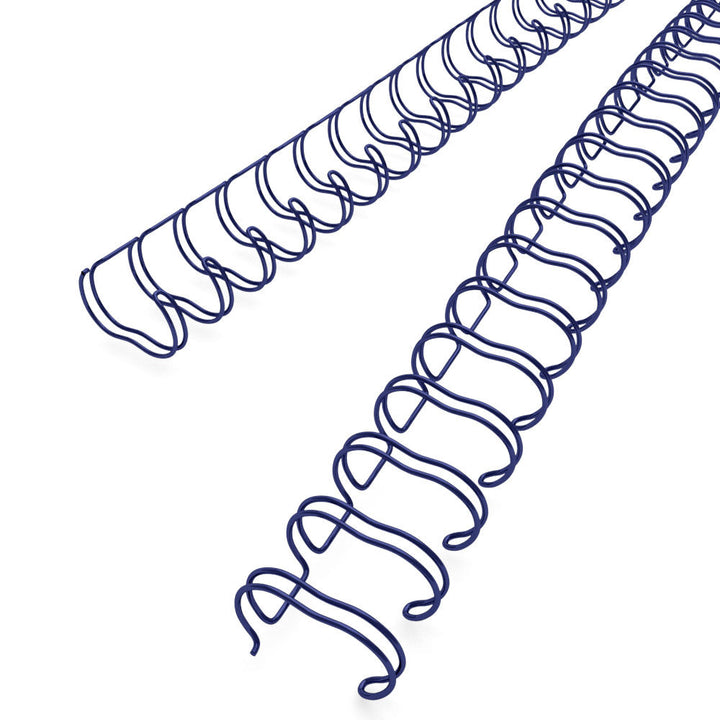 Navy 5/8" 2:1 Pitch Twin Loop Wire - 50pk