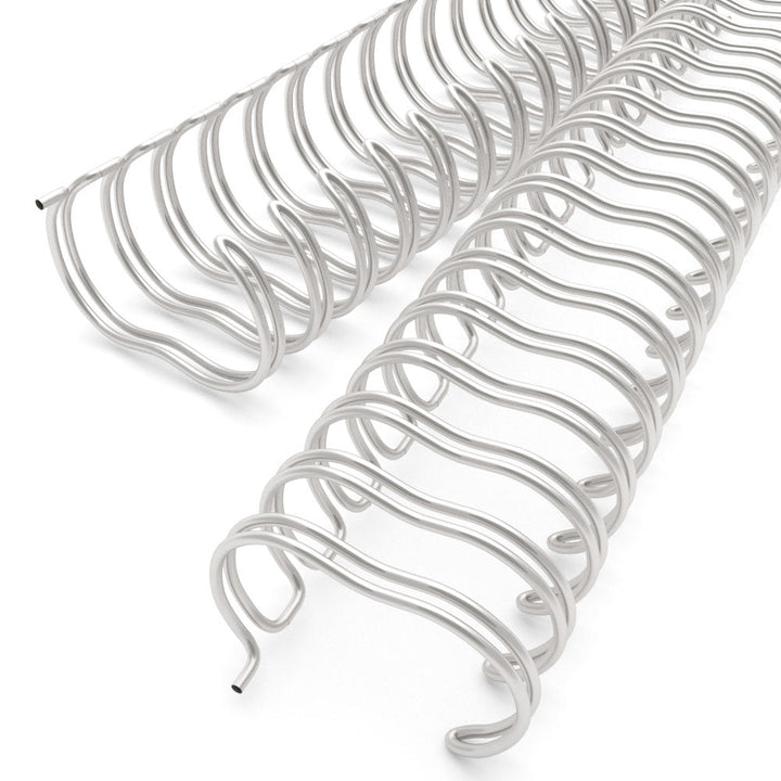 Pewter 1-1/4" 2:1 Pitch Twin Loop Wire - 100pk