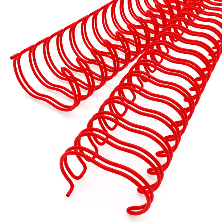 Red 1" 2:1 Pitch Twin Loop Wire - 50pk