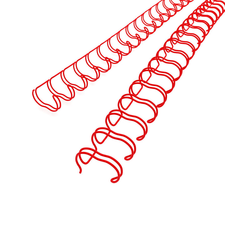 Red 3/8" 2:1 Pitch Twin Loop Wire - 100pk