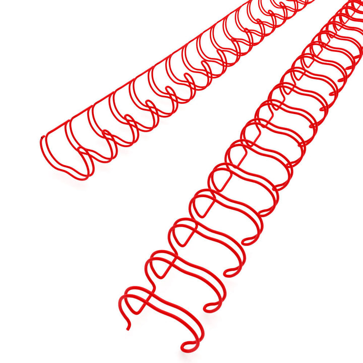 Red 5/8" 2:1 Pitch Twin Loop Wire - 50pk