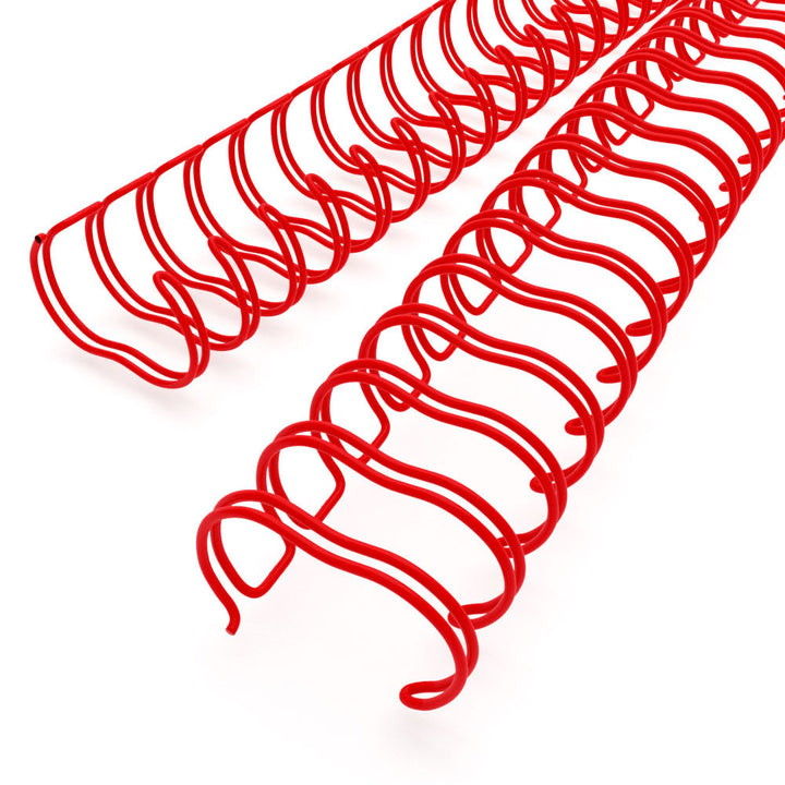 Red 7/8" 2:1 Pitch Twin Loop Wire - 50pk