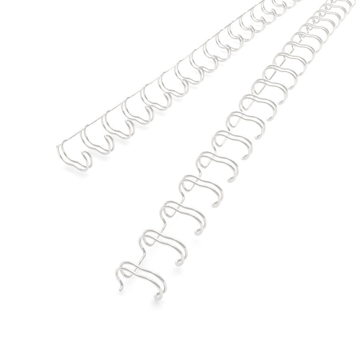 Silver 1/4" 2:1 Pitch Twin Loop Wire - 100pk