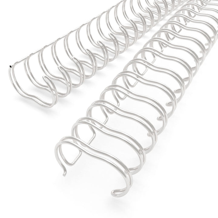Silver 3/4" 2:1 Pitch Twin Loop Wire - 50pk