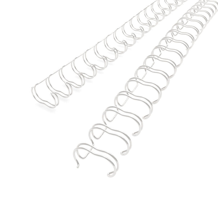 Silver 7/16" 2:1 Pitch Twin Loop Wire - 100pk