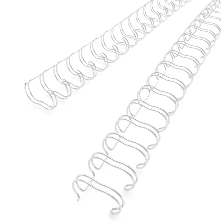 Silver 9/16" 2:1 Pitch Twin Loop Wire - 100pk