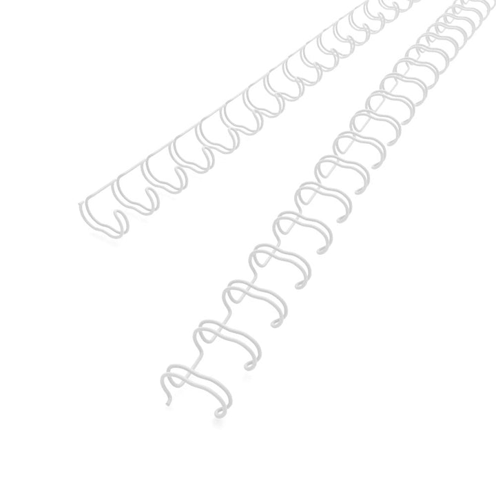 White 5/16" 2:1 Pitch Twin Loop Wire - 100pk