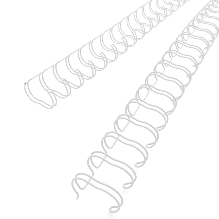 White 9/16" 2:1 Pitch Twin Loop Wire - 50pk