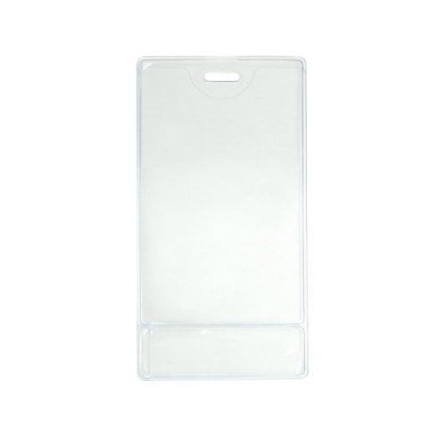 2.25" x 3.38" Data Card Size Clear Vinyl Display Badge Holders - 100pk