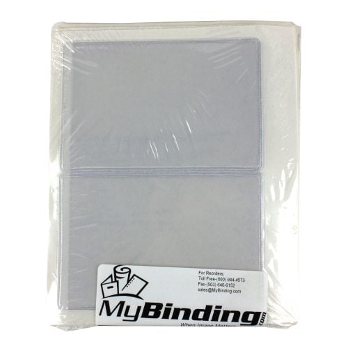 2-7/8" x 4-1/2" Crystal Clear Adhesive Vinyl Pockets 100pk