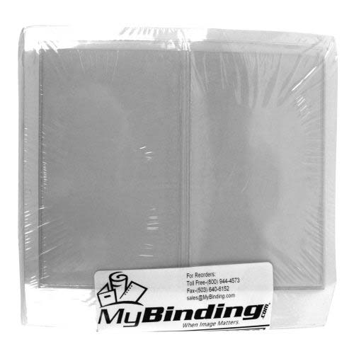 2-7/8" x 4-7/8" Adhesive Crystal Clear Vinyl Pockets - 100pk