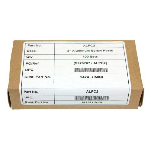 2" Silver Aluminum Screw Posts - 100pk