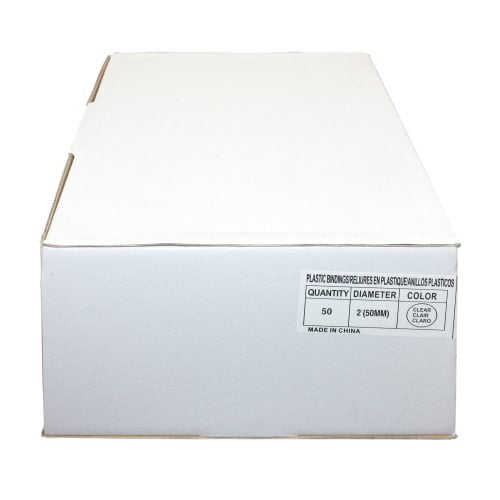 2" Clear Plastic Binding Combs - 40pk