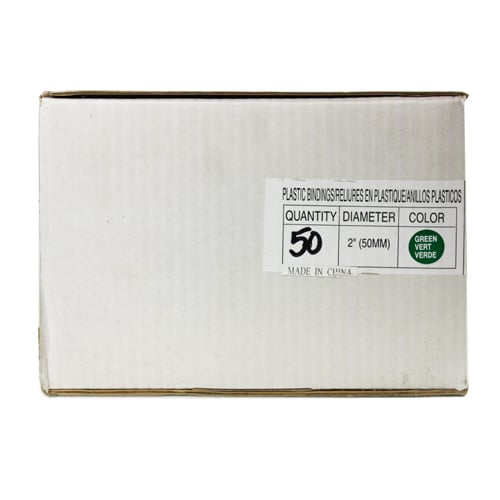 2" Green Plastic Binding Combs - 50pk