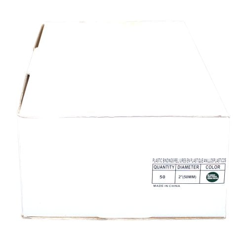 2" Hunter Green Plastic Binding Combs - 40pk