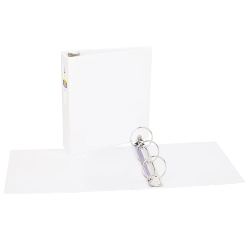 2" Standard White Round Ring Clear View Binders - 12pk