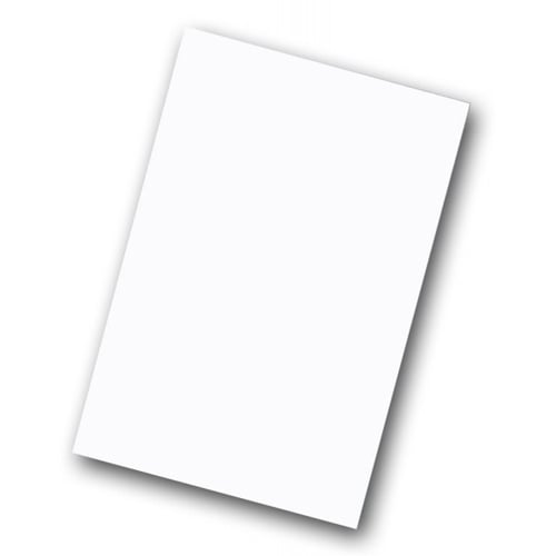 20" x 28" White/White Two-Sided Corrugated Cardboard Project Sheets - 25pk