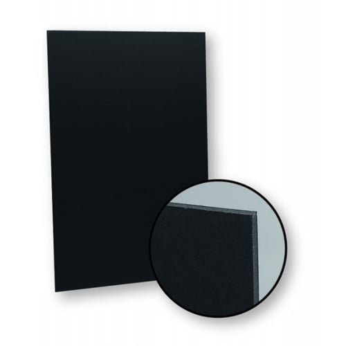 15" x 20" Total Black 3/16" Thick Foam Board Sheets - 25pk
