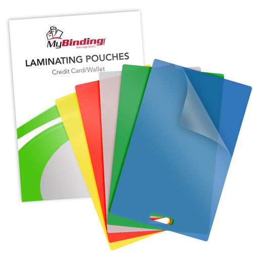 10mil Colored Credit Card Pouches with Short Side Slot