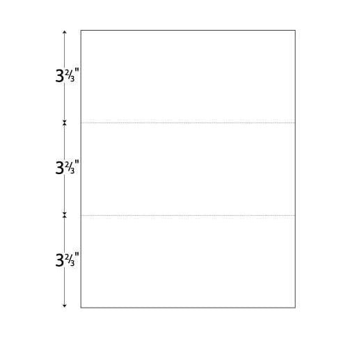 20lb Horizontal 8.5" X 11" Perforated Paper